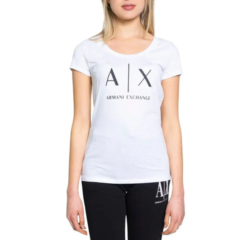 White Cotton T-Shirt Armani Exchange