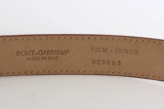 Pink Polka Snakeskin Silver Buckle Belt Dolce & Gabbana