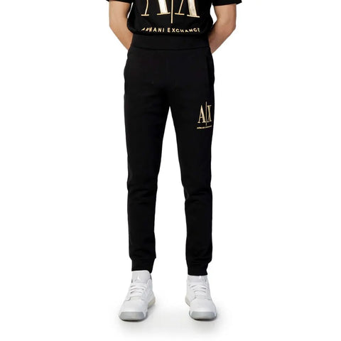 Black Cotton Joggers Workout Pant Armani Exchange