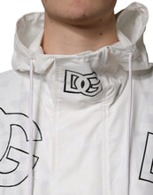Dolce & Gabbana White Hooded Parka Polyester Trench Coat Jacket