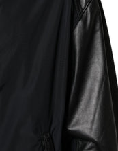 Dolce & Gabbana Black Hooded Full Zip Men Bomber Jacket
