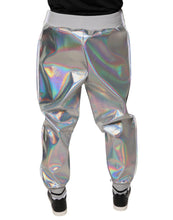 Dolce & Gabbana Silver Iridescent Men Jogger Sweatpants Pants