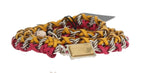 Red Yellow Leather Crystal Belt Dolce & Gabbana