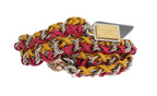 Red Yellow Leather Crystal Belt Dolce & Gabbana