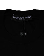 Dolce & Gabbana Black Crown Heart Crew Neck Pullover Sweater