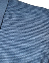 Dolce & Gabbana Sky Blue Silk Collared Men Pullover Sweater