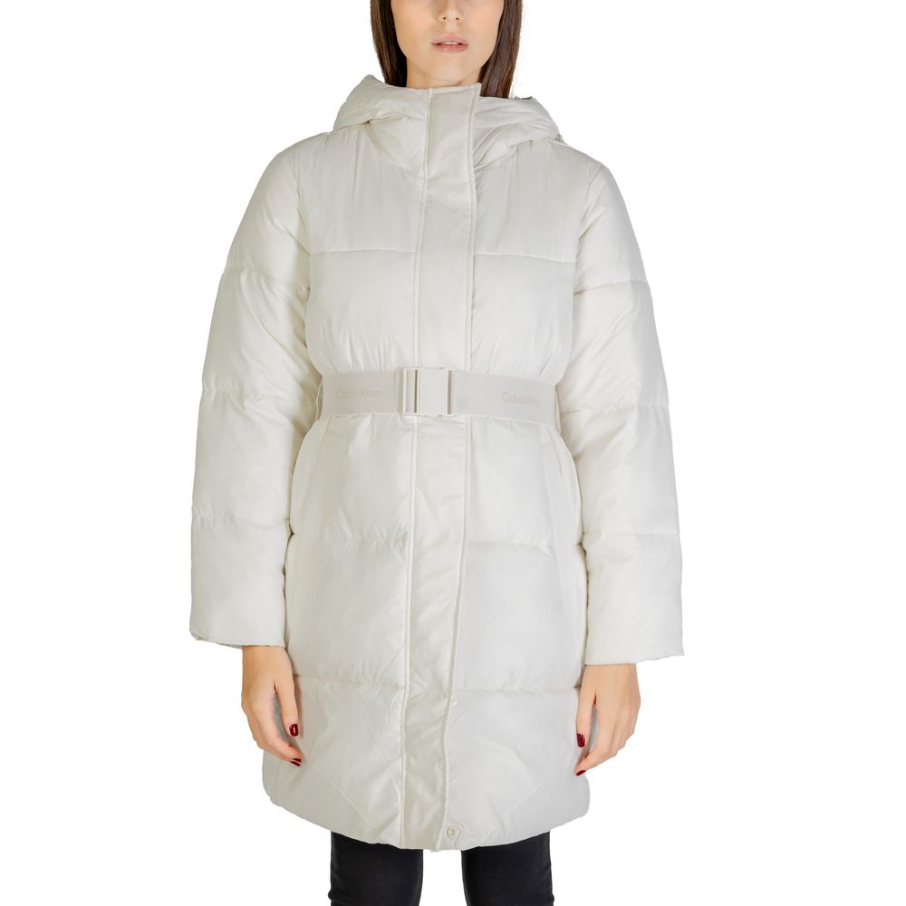 Calvin Klein Jeans Cream Nylon Coat