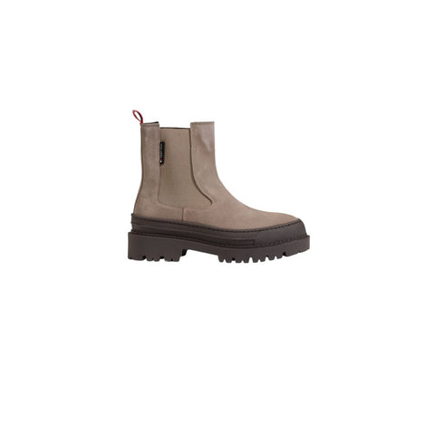 Tommy Hilfiger Beige Suede Leather Ankle