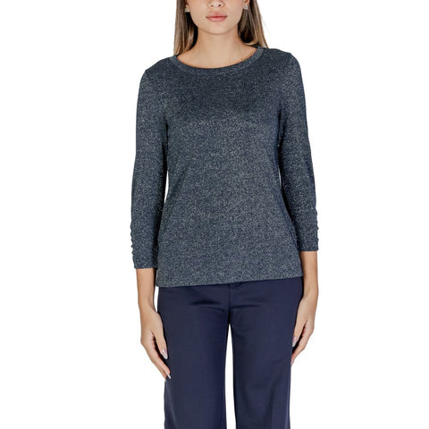Blue Polyester Long Sleeve Street One