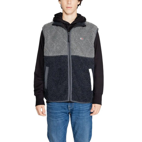 Black Recycled Polyester Sleveless Jacket Tommy Hilfiger Jeans