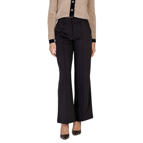ICHI Black Polyester Pant