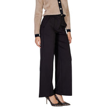 ICHI Black Polyester Pant