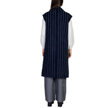 ICHI Blue Polyester Sleveless Jacket