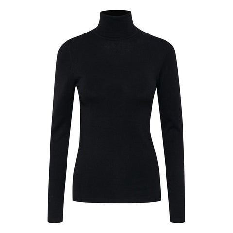 ICHI Black Viscose Turtleneck