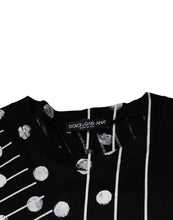 Dolce & Gabbana Black Cotton Polka Dots Round Neck T-shirt