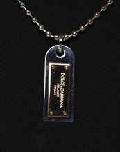 Dolce & Gabbana Black Cotton Necklace Embellished T-shirt