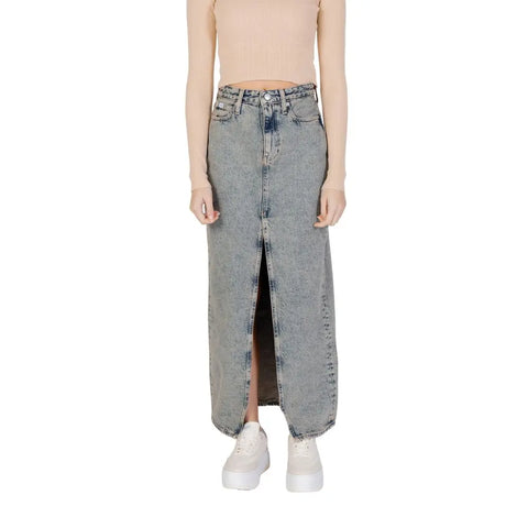 Blue Cotton Skirt Calvin Klein Jeans