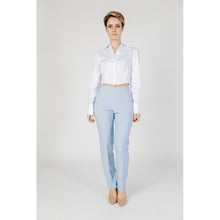 Sandro Ferrone Blue Polyester Pant