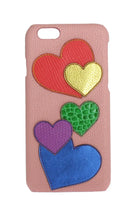 Pink Leather Heart Phone Cover Dolce & Gabbana
