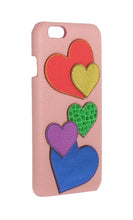 Pink Leather Heart Phone Cover Dolce & Gabbana