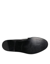 Dolce & Gabbana Black Leather Loafers Men Formal Dress Shoes