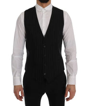 Black STAFF Cotton Striped Vest Dolce & Gabbana