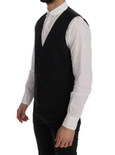 Black STAFF Cotton Striped Vest Dolce & Gabbana