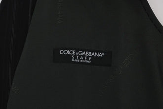 Black STAFF Cotton Striped Vest Dolce & Gabbana