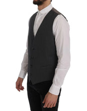 Gray STAFF Cotton Striped Vest Dolce & Gabbana