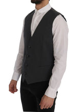 Gray STAFF Cotton Striped Vest Dolce & Gabbana