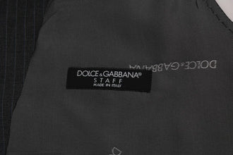 Gray STAFF Cotton Striped Vest Dolce & Gabbana