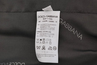 Gray STAFF Cotton Striped Vest Dolce & Gabbana