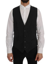 Gray STAFF Cotton Striped Vest Dolce & Gabbana
