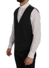 Gray STAFF Cotton Striped Vest Dolce & Gabbana