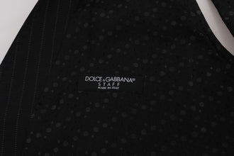Gray STAFF Cotton Striped Vest Dolce & Gabbana