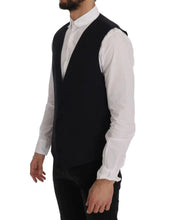 Black STAFF Wool Striped Vest Dolce & Gabbana