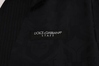 Black STAFF Wool Striped Vest Dolce & Gabbana