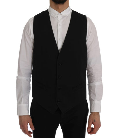 Black STAFF Cotton Vest Dolce & Gabbana