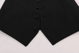 Black STAFF Cotton Vest Dolce & Gabbana
