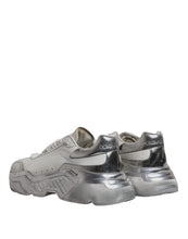 Dolce & Gabbana White Silver Daymaster Low Top Sneakers Shoes