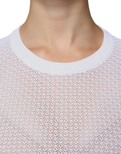 Dolce & Gabbana White Mesh See Through Long Sleeves Top