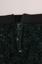 Green Floral Lace Leggings Pants Dolce & Gabbana