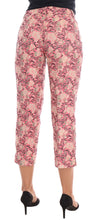 Pink Floral Brocade Capri Pants Dolce & Gabbana