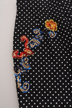 Black Polka Dot Sicily Crystal Pants Dolce & Gabbana