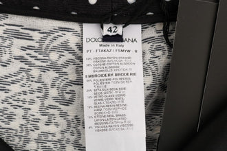 Black Polka Dot Sicily Crystal Pants Dolce & Gabbana