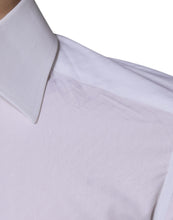 Dolce & Gabbana White Cotton Long Sleeve GOLD Dress Shirt