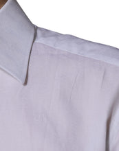 Dolce & Gabbana White Cotton Slim Fit Formal GOLD Dress Shirt