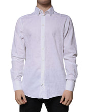 Dolce & Gabbana White Cotton Slim Fit Men MARTINI Dress Shirt