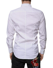 Dolce & Gabbana White Cotton Blend Formal MARTINI Shirt