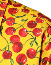 Dolce & Gabbana Yellow Cherry Button Down Men Casual Shirt